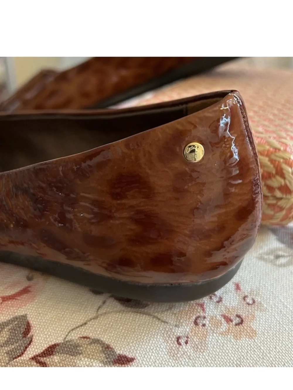 Coach Tortoise Patent Leather Flats - Picture 4 of 11